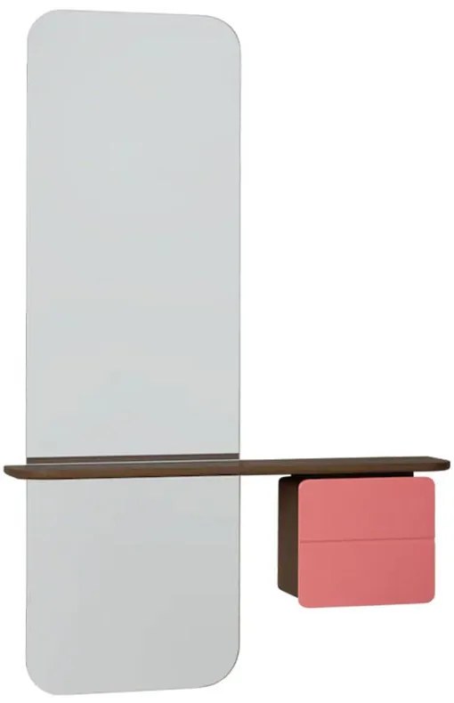 Καθρέπτης Τοίχου One More Look 5820C5620-9 78x15x118cm Dark Oak Nuance Rose Umage
