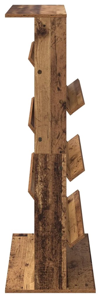 vidaXL Ράφι Περιοδικών Παλιό ξύλο 70 x 41 x 126 εκ. Επεξεργασμένο ξύλο