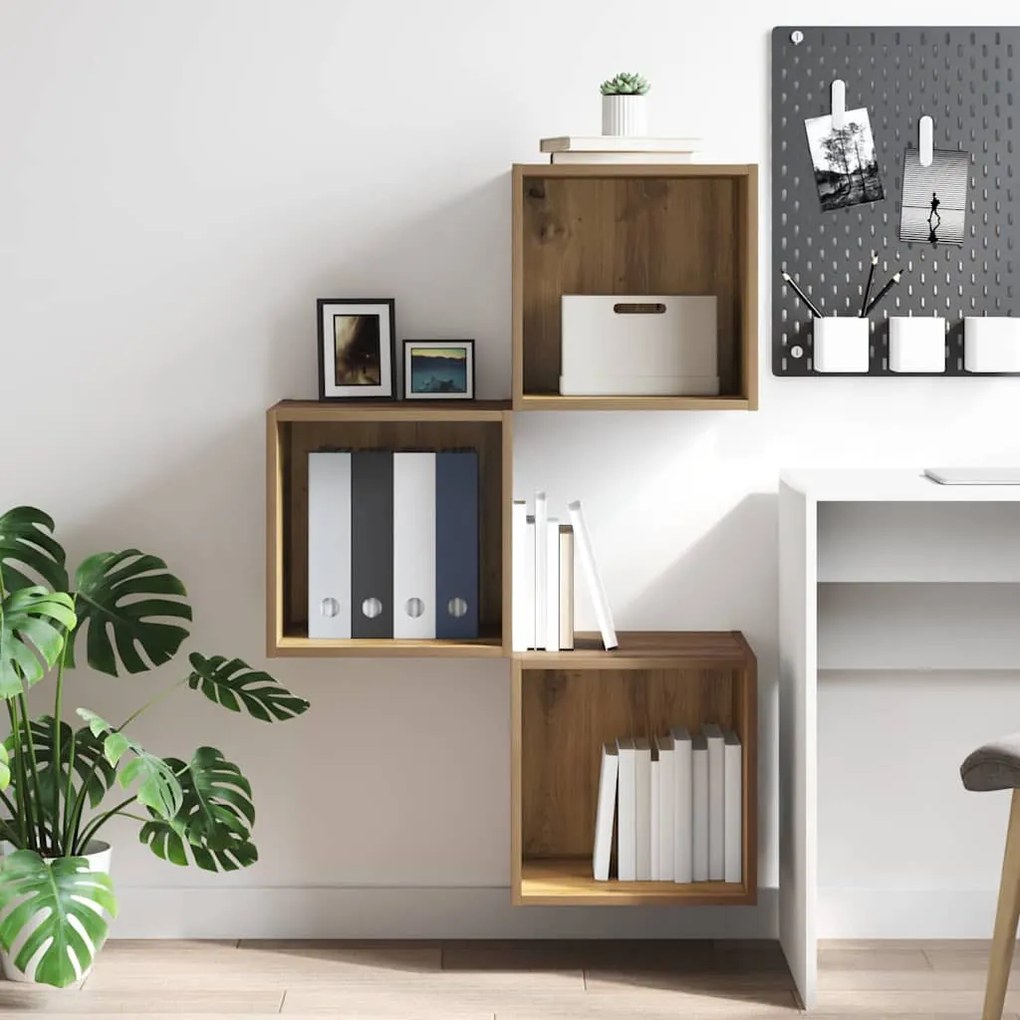 vidaXL Ντουλάπα Τοίχου artisan δρυς 37 x 37 x 37 εκ Επεξεργασμένο ξύλο