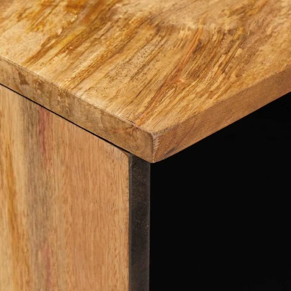 vidaXL Ντουλάπι TV με συρτάρι Καφέ 100 x 33 x 46 εκ Στερεό ξύλο μάνγκο