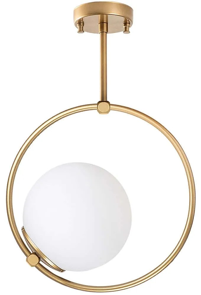 Φωτιστικό Οροφής Dolunay 521SHN3561 26x15x39cm E27 40W Gold-White Opviq