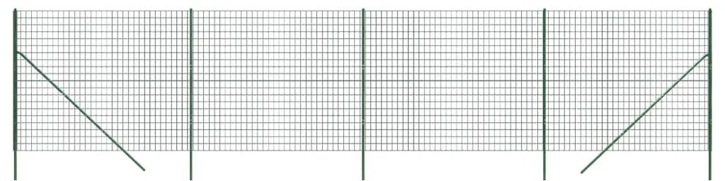 Συρματόπλεγμα Περίφραξης Πράσινο 1,6x10 μ. Γαλβανισμένο Ατσάλι - Πράσινο