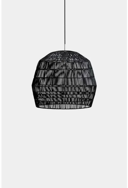 Κρεμαστό Φωτιστικό Οροφής 1xE27 Ρατάν Φ60cm Nama 2 AY Illuminate 412.100.02/P Μαύρο