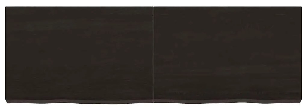 vidaXL Ράφι Τοίχου Σκούρο Καφέ 120x40x(2-6) εκ. Επεξ. Μασίφ Ξύλο Δρυός