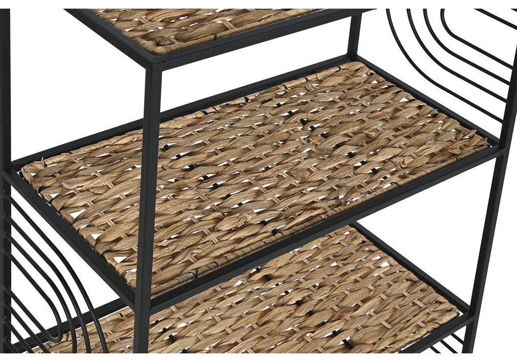 Ράφια Home ESPRIT Μαύρο Μέταλλο ίνα 50 x 25 x 88 cm