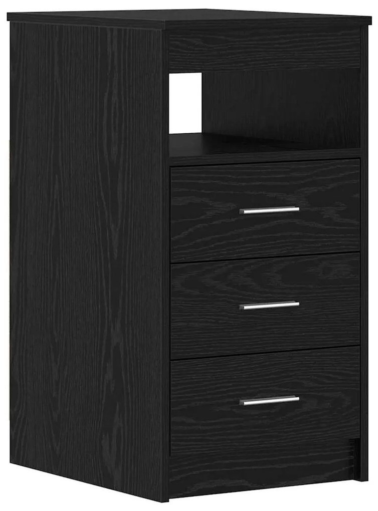 vidaXL Γραφείο με ράφι Μαύρη δρυς 140 x 50 x 76 εκ. Επεξεργασμένο ξύλο