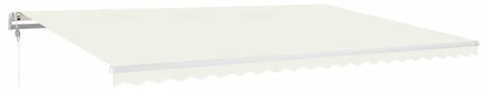 vidaXL Τέντα Αυτόματη με LED & Αισθητήρα Ανέμου Κρεμ 500x350 εκ.