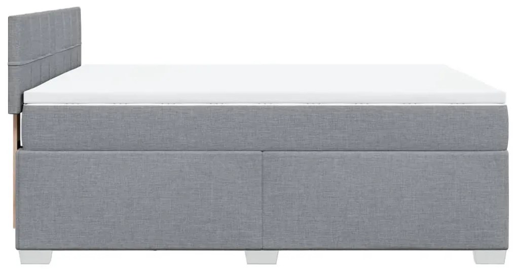 ΚΡΕΒΑΤΙ BOXSPRING ΜΕ ΣΤΡΩΜΑ ΑΝΟΙΧΤΟ ΓΚΡΙ 140X190 ΕΚ. ΥΦΑΣΜΑΤΙΝΟ 3285883