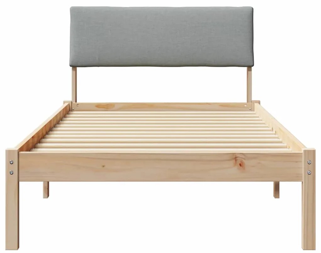 vidaXL Σκελετός Κρεβατιού Καφέ και ανοιχτό γκρι 90 x 190 cm