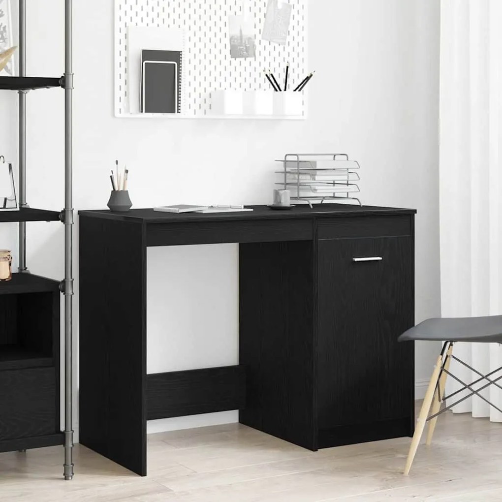 vidaXL Γραφείο Μαύρη δρυς 100 x 50 x 76 εκ. Επεξεργασμένο ξύλο