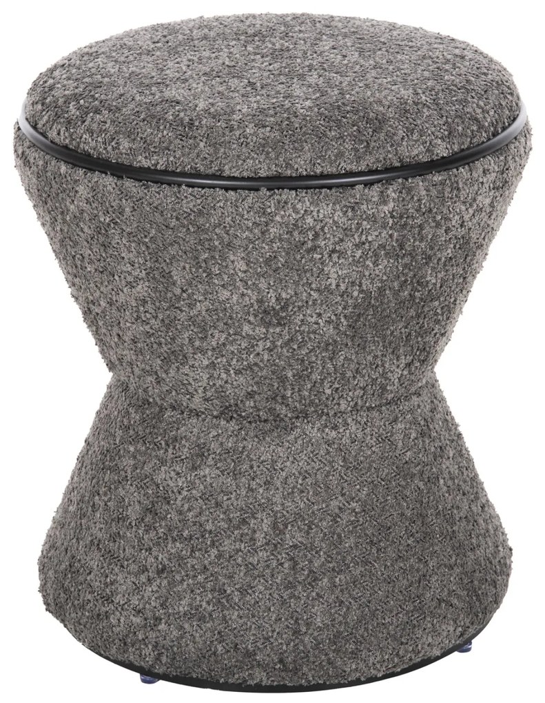 ΣΚΑΜΠΟ ΣΤΡΟΓΓΥΛΟ LINNER HM9604.01 ΜΠΟΥΚΛΕ ΥΦΑΣΜΑ ΓΚΡΙ-ΜΑΥΡΗ ΛΕΠΤΟΜΕΡΕΙΑ Φ38x44Υεκ.