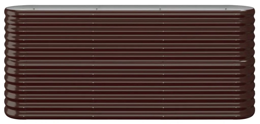vidaXL Ζαρντινιέρα Καφέ 152x40x68 εκ. Γαλβανισμένος χάλυβας