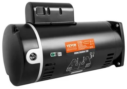 VEVOR 2HP Pool Pump Motor 230V 60Hz 7.8Amps 56Y 3450RPM 50μF/250V Capacitor