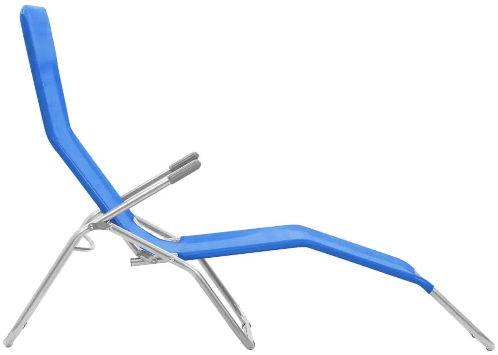 vidaXL Ξαπλώστρες Πτυσσόμενες 2 τεμ. Μπλε από Textilene