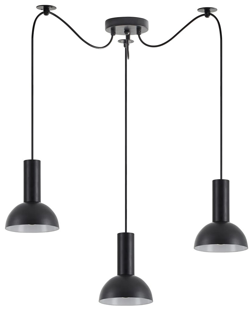 SE21-BL-4-BL3-MS3 ADEPT TUBE Black Pendant Black Metal Shade+ HOMELIGHTING 77-8556