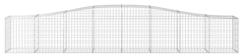 Συρματοκιβώτια Τοξωτά 10 τεμ. 400x50x60/80 εκ. Γαλβαν. Ατσάλι - Ασήμι