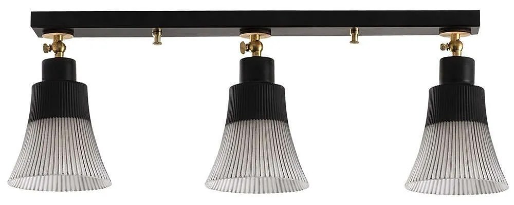 Φωτιστικό Οροφής - Πλαφονιέρα Foca 525NOR1116 Φ62x22cm 3xE27 40W Black Opviq
