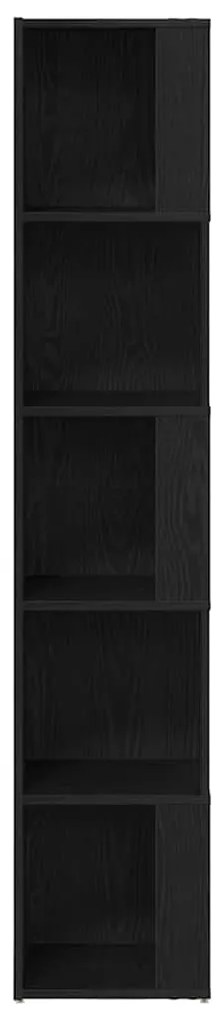 vidaXL Γωνιακά ράφια Μαύρη δρυς 33 x 33 x 164.5 cm Επεξεργασμένο ξύλο