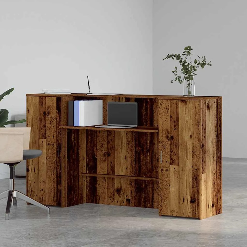 vidaXL Γραφείο υποδοχής Παλιό Ξύλο 180x50x103,5 εκ. Επεξεργασμένο Ξύλο