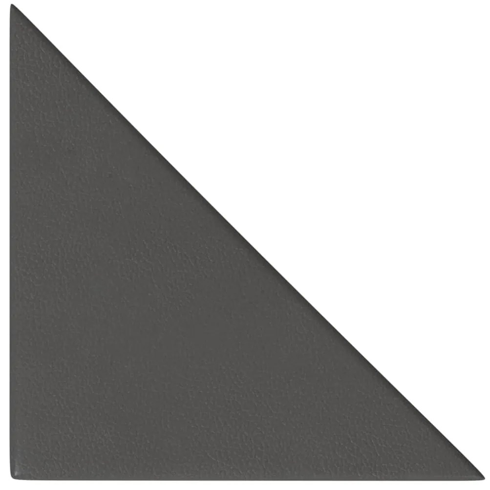 vidaXL Πάνελ Τοίχου 12 τεμ. Γκρι 30 x 30 εκ. 0,54 μ² Συνθετικό Δέρμα
