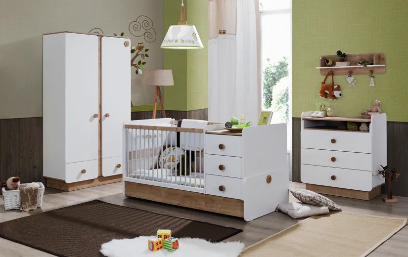 Ραφάκι  NATURA BABY  Φυσικό + Λευκό χρώμα  NA-1004  82x16x26εκ. Cilek