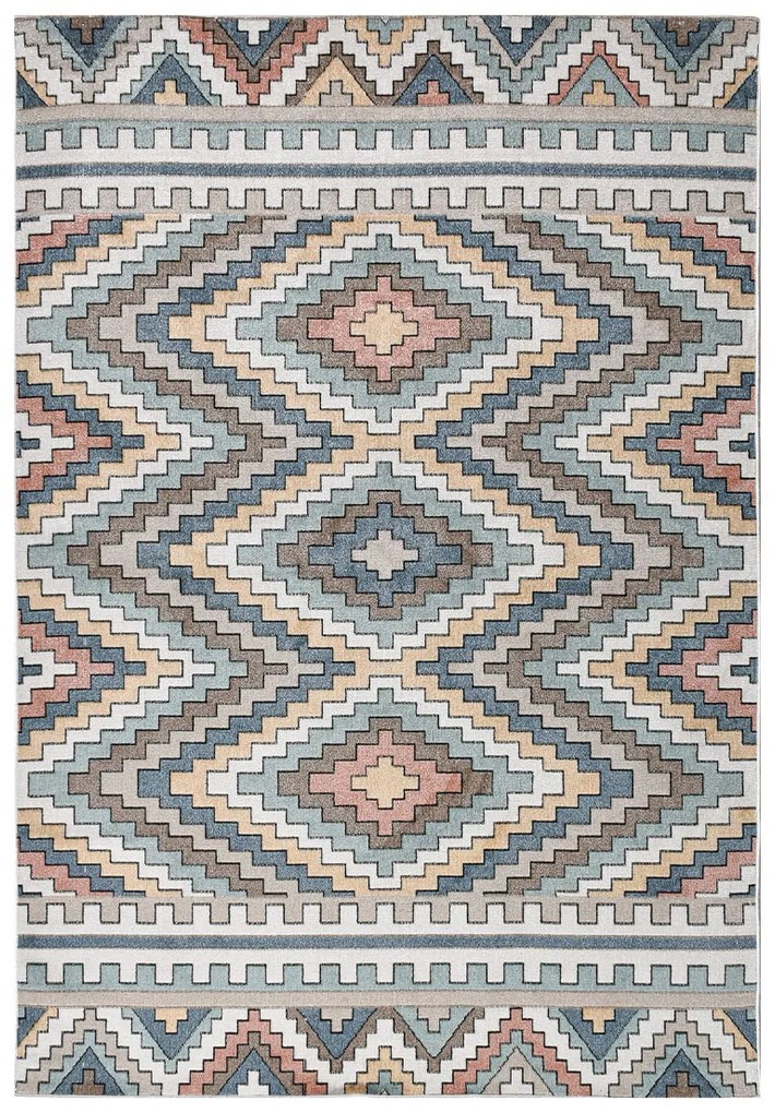 Χαλί All Season (160x230) Polcarpet Bohem Burano 9680A Cream Mavi