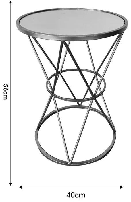 Βοηθητικό τραπέζι σαλονιού Vogarton Inart χρυσό 40x40x56εκ