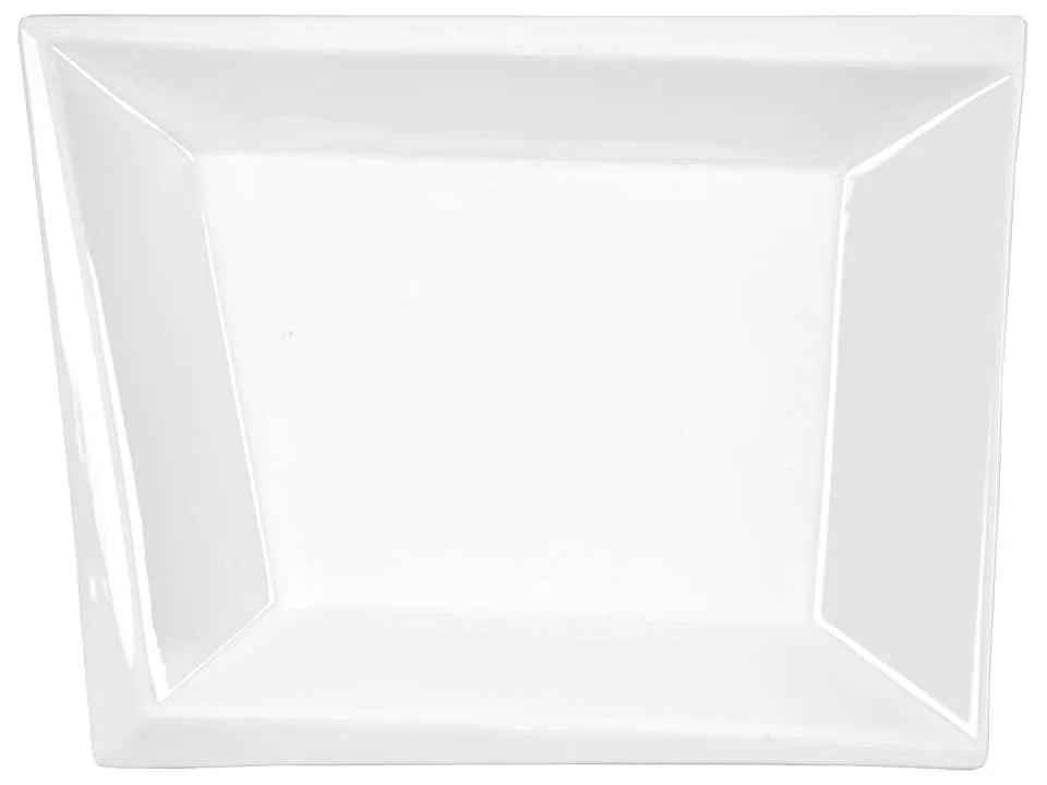 Πιατέλα Πορσελάνης Τετράγωνη Λευκή Art Et Lumiere 32x27x3,5εκ. 05982
