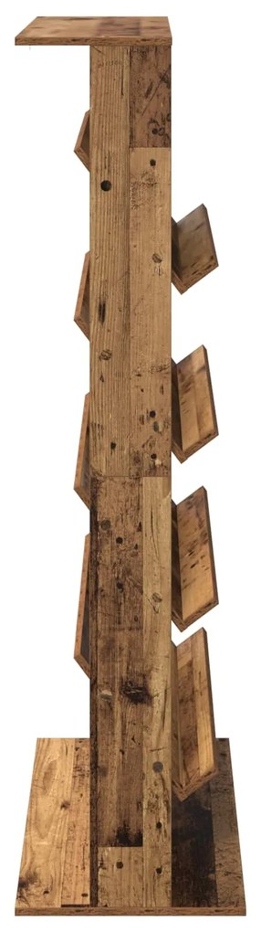 vidaXL Ράφι Περιοδικών Παλιό ξύλο 70 x 41 x 156 εκ. Επεξεργασμένο ξύλο