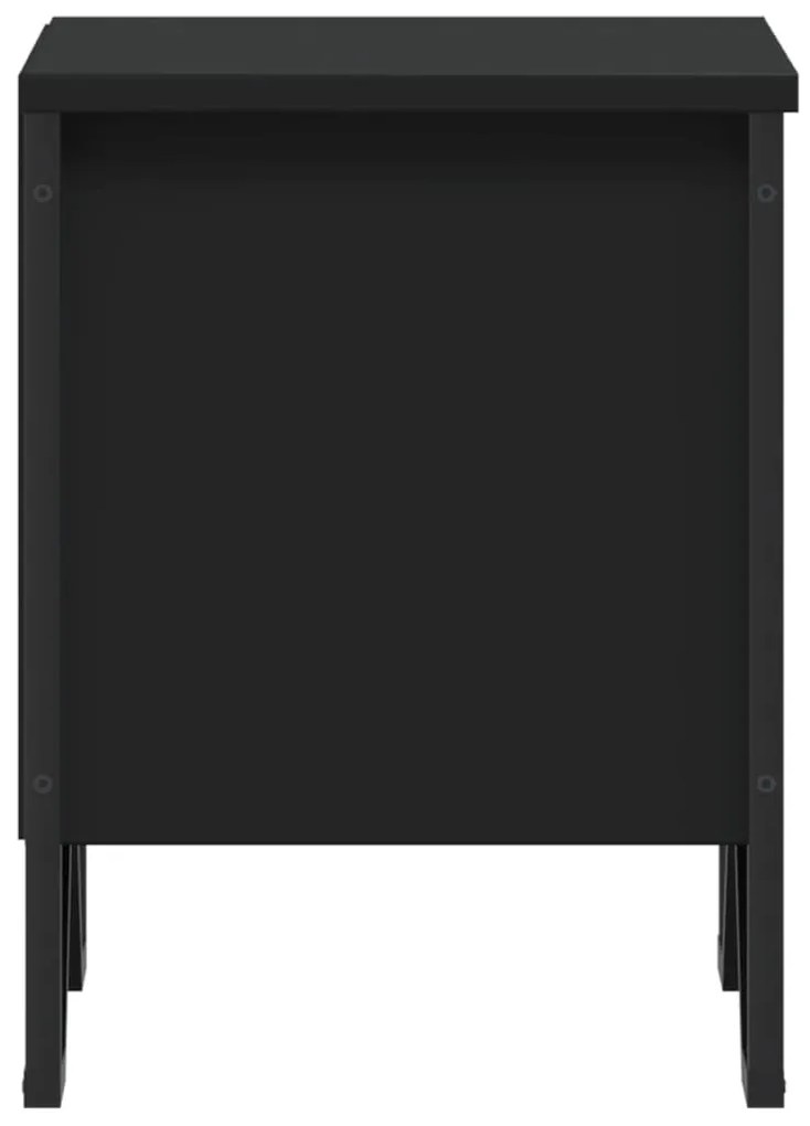 vidaXL Κομοδίνο Μαύρο 2 τεμ. 40 x 30 x 40 εκ. από Επεξεργασμένο Ξύλο