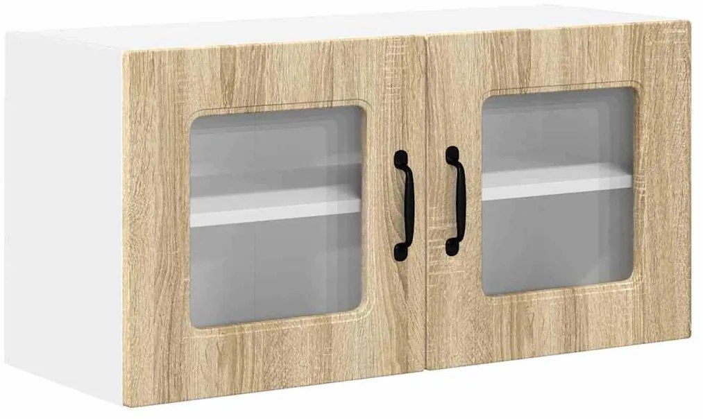 vidaXL Κρεμαστό ντουλάπι κουζίνας με ράφι Δρύς Sonoma 80 x 31 x 40 εκ