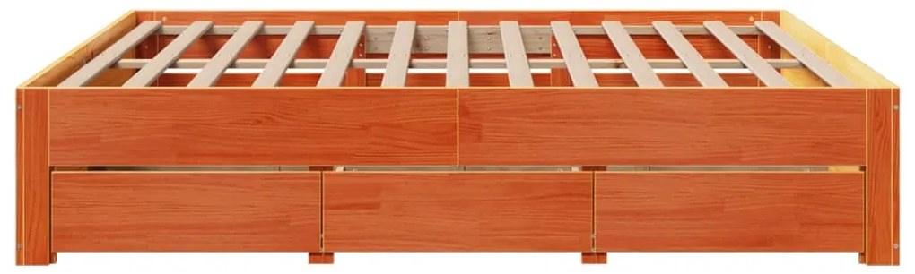 vidaXL Σκελετός Κρεβατιού Χωρίς Στρώμα 180x200 εκ Μασίφ Ξύλο Πεύκου