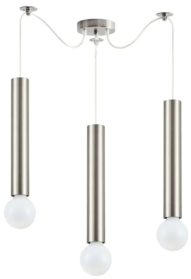 Φωτιστικό Οροφής Adept Tube 77-8660 5,5x300cm 3xE27 60W Nickel Homelighting