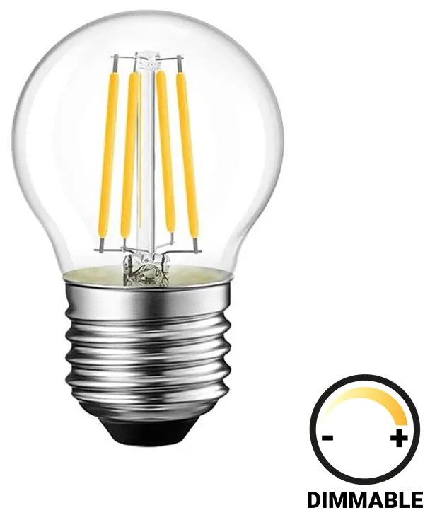 Λαμπτήρας LED G45 Bulb pakoworld dimmable 4W E27 clear - 342-000084