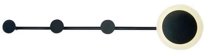 Απλίκα Τοίχου LED Με Κρεμάστρα 3 Θέσεων Aca Valentino ZM71LEDW70BK Black