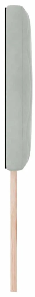 vidaXL LED Κεφαλάρι με φώτα λωρίδας LED Ανοιχτό γκρι 80 cm Βελούδο