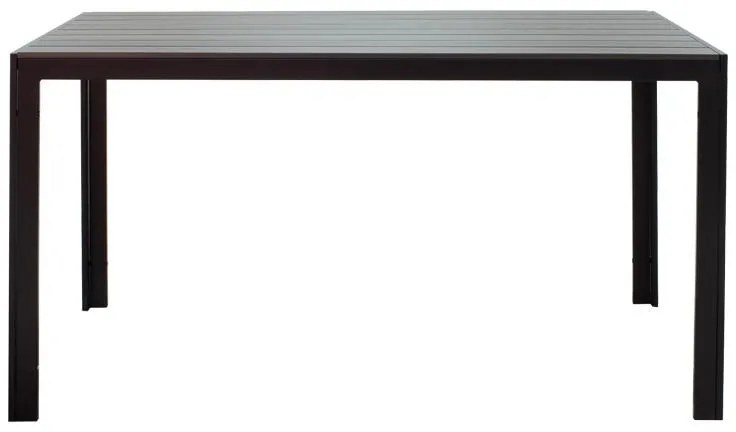 Σετ Κήπου Τραπεζαρία κήπου Nares-Moly 7τεμ αλουμίνιο μαύρο-textilene γκρι