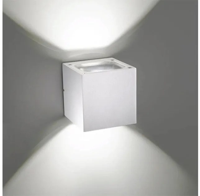 Απλίκα Φωτιστικό Τοίχου 2xLED 10W IP54 3000K Riga Zafferano-LD0127B3-Λευκό LD0127B3