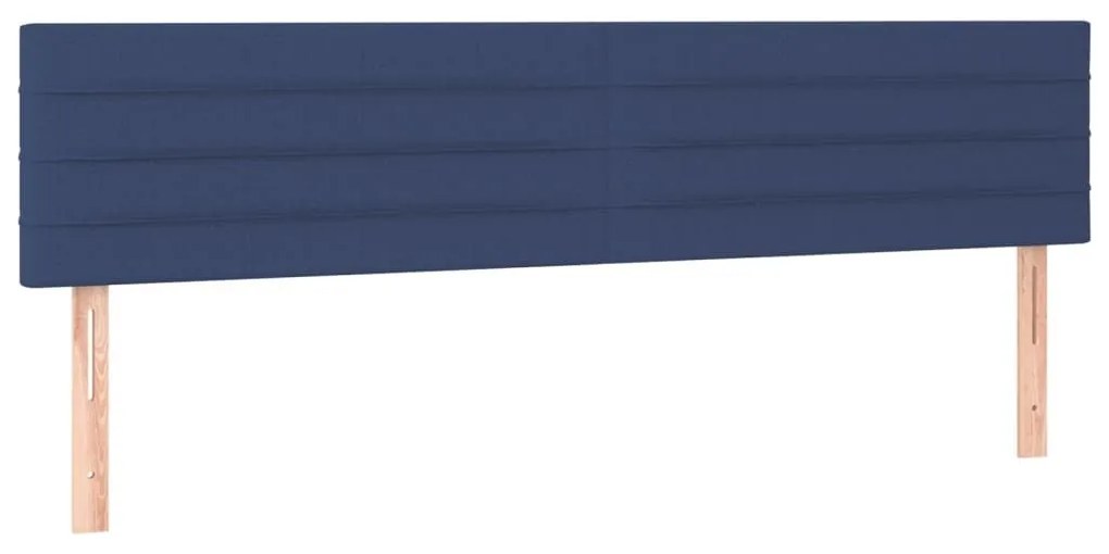 Κεφαλάρι Κρεβατιού LED Μπλε 200x5x78/88 εκ. Υφασμάτινο - Μπλε