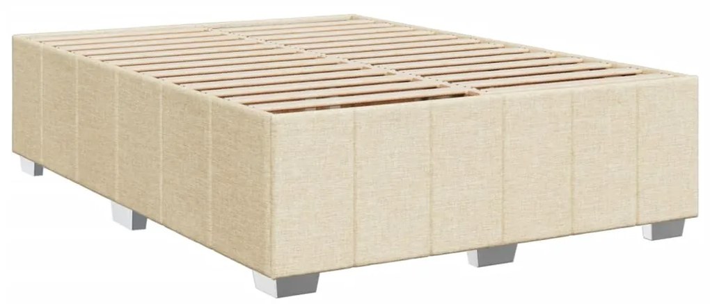 ΚΡΕΒΑΤΙ BOXSPRING ΜΕ ΣΤΡΩΜΑ ΚΡΕΜ 140X190 ΕΚ. ΥΦΑΣΜΑΤΙΝΟ 3289375