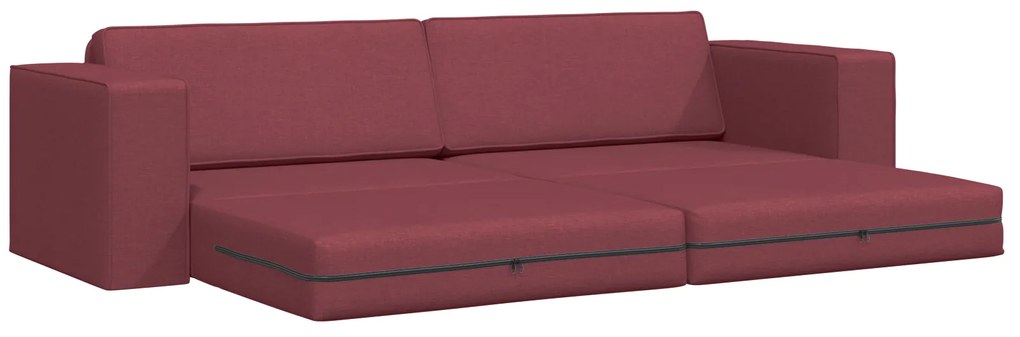 vidaXL Καναπές Κρεβάτι 2 σε 1 Μπορντό 245x150x60.5 εκ. Ύφασμα
