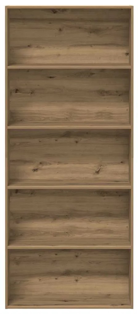 vidaXL Βιβλιοθήκη Αρτισιανή Δρυς 80x30x189 εκ. από Επεξ. Ξύλο