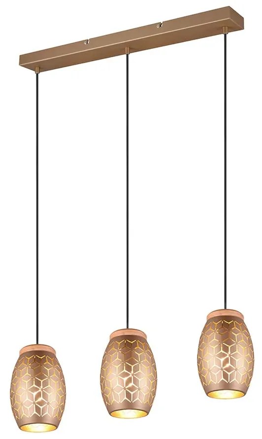 Φωτιστικό Κρεμαστό Ράγα Vintage Industrial RL Lighting Bidar R31573065 Καφέ