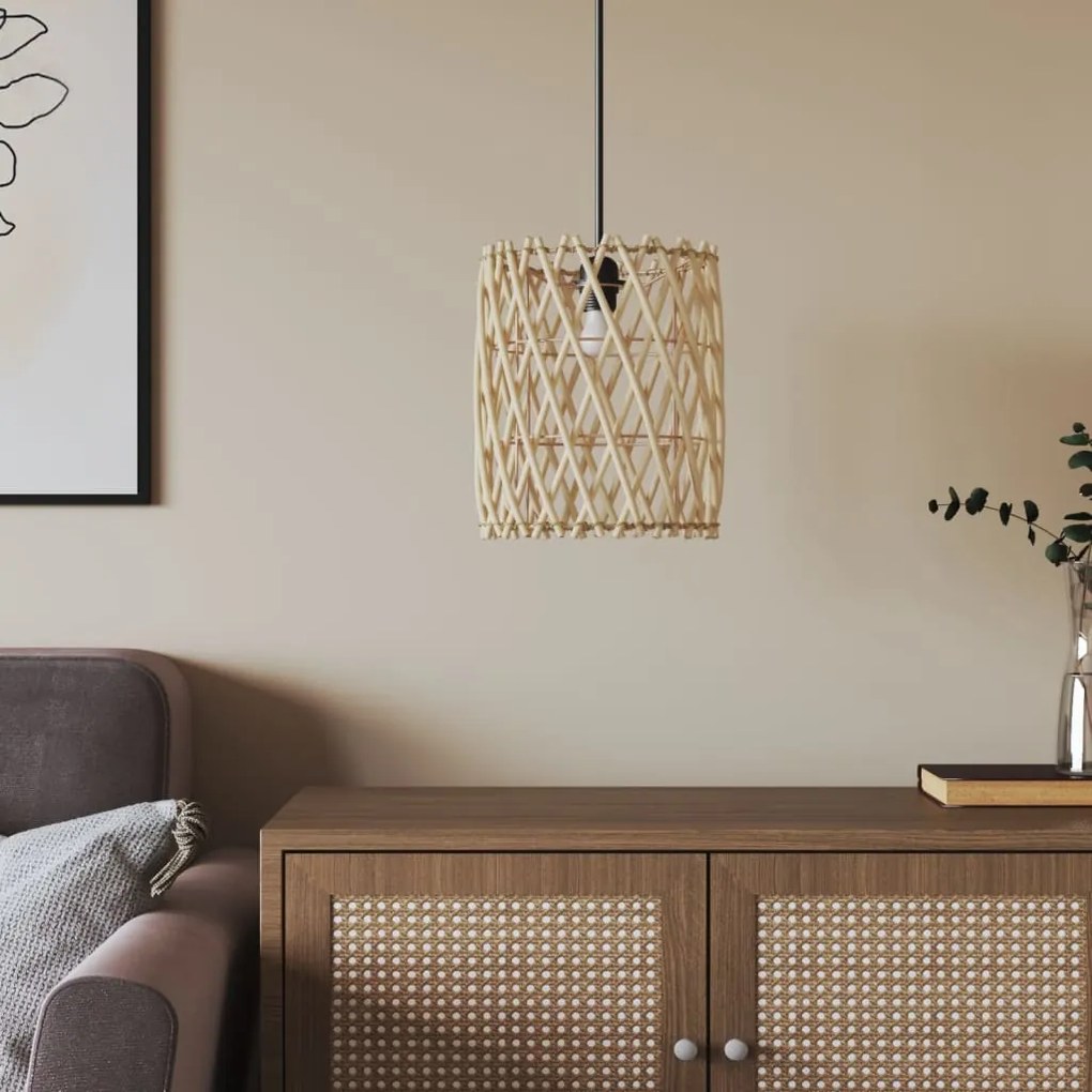 Καπέλο Φωτιστικού Ø23x28 εκ. από Wicker - Καφέ