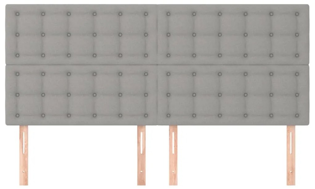 vidaXL Κεφαλάρια Κρεβατιού 4 τεμ. Αν. Γκρι 80 x 5 x 78/88εκ.Υφασμάτινο