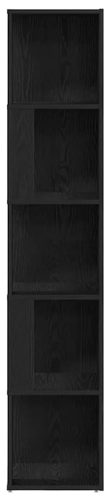 vidaXL Γωνιακά ράφια Μαύρη δρυς 33 x 33 x 164.5 cm Επεξεργασμένο ξύλο