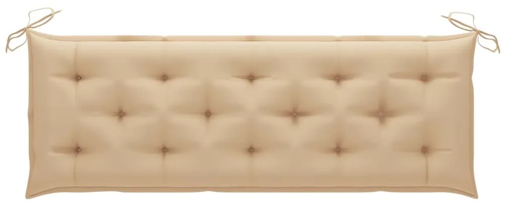 vidaXL Παγκάκι Κήπου Στοιβαζόμενο 159 εκ. Μασίφ Ξύλο Teak με Μαξιλάρι