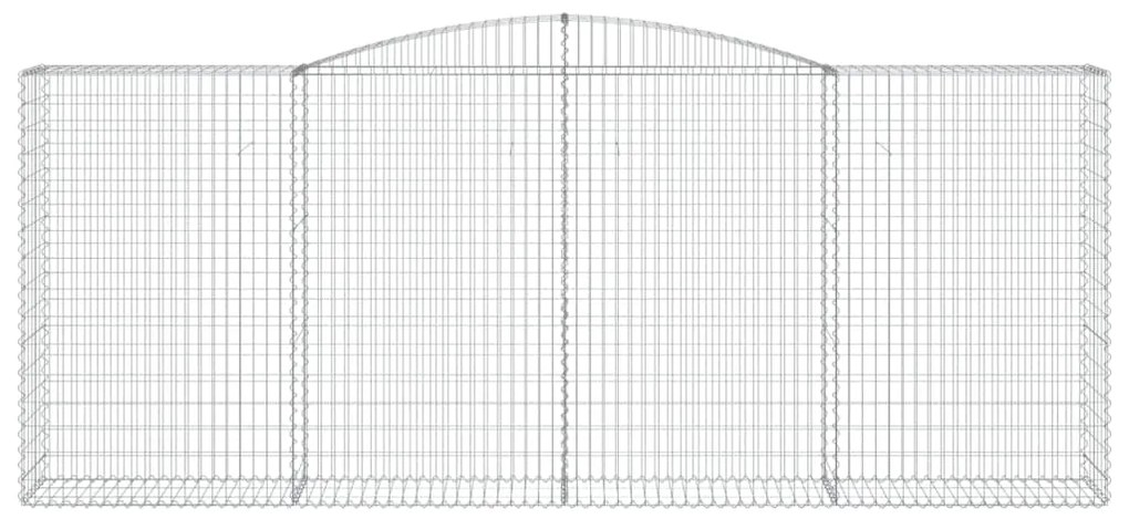 vidaXL Συρματοκιβώτια Τοξωτά 4 τεμ. 400x50x160/180 εκ. Γαλβαν. Ατσάλι