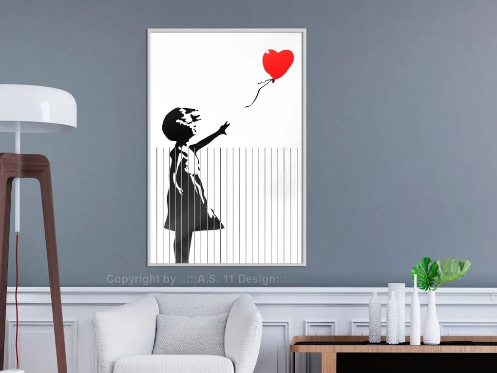 Αφίσα - Banksy: Love is in the Bin - 20x30 - Χρυσό - Με πασπαρτού