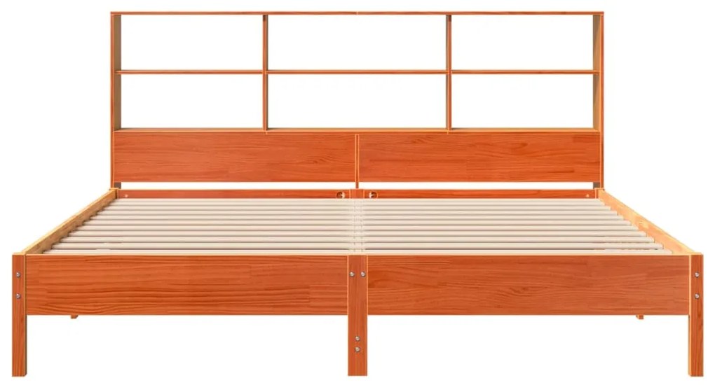 vidaXL Κρεβάτι Βιβλιοθήκη Χωρίς Στρώμα 180x200 εκ Μασίφ Ξύλο Πεύκου